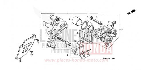REAR BRAKE CALIPER NX650X de 1999